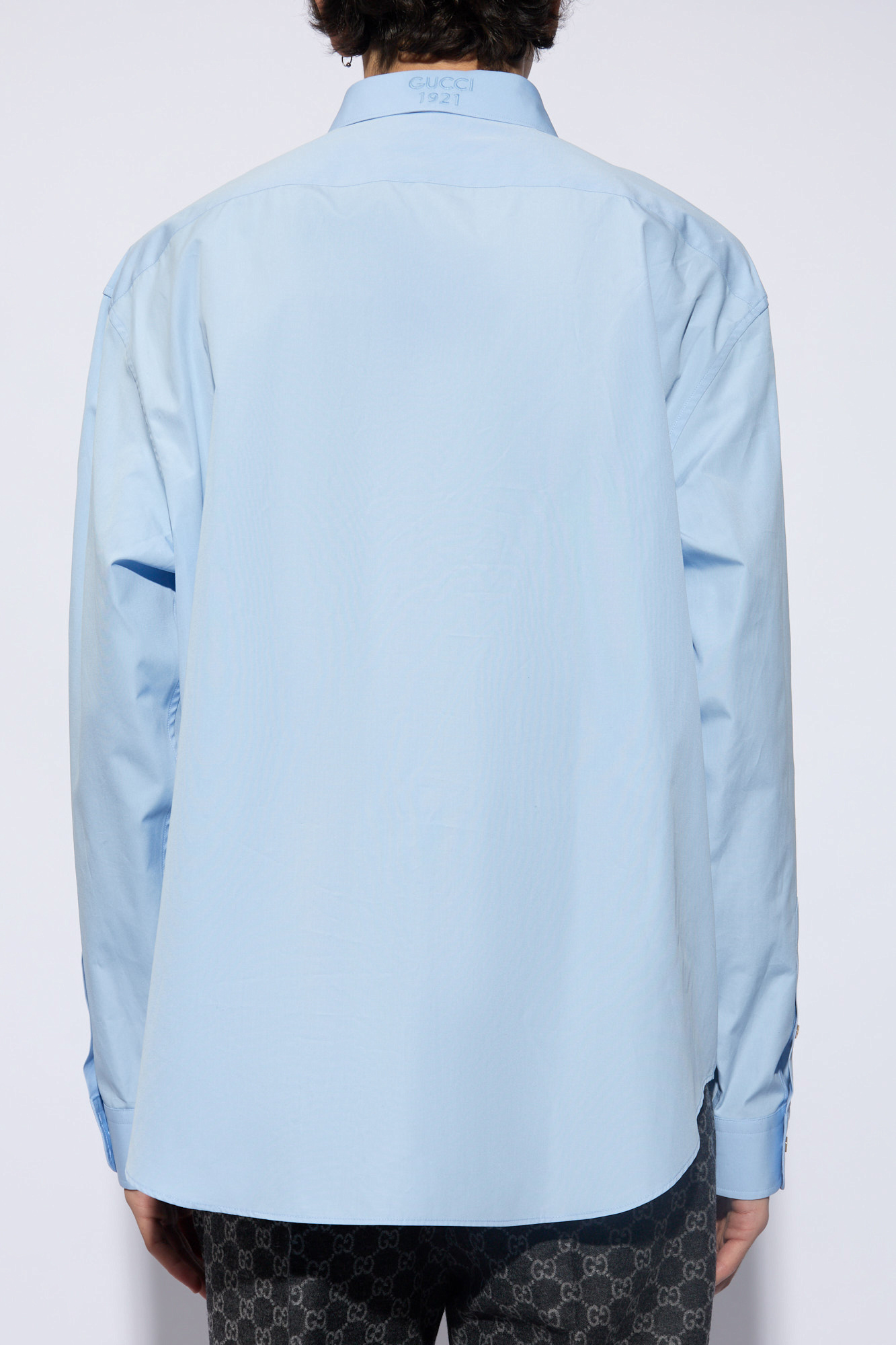 シャツ HUECLOSET Digital Pocket Chiffon Shirt 25KERO439 Chiffon shirt with tie white wool | Calliope